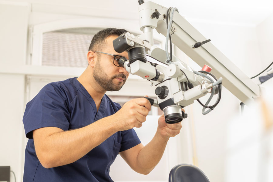 Schaubild einer Wurzelbehandlung Endodontie - Kreis Steinfurt